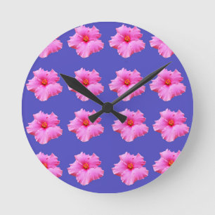 Hibiscus Summer Breeze,_ Round Clock