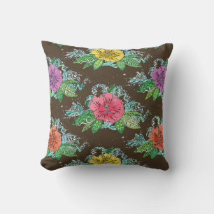 hibiscus surf coffee cushion