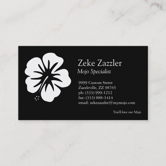 Hibiscus Template Business Card (Front)