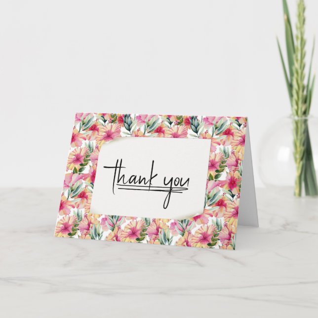 Hibiscus Thank You Card (Front)