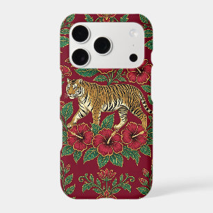 Hibiscus Tiger iPhone 17 Pro Case Design