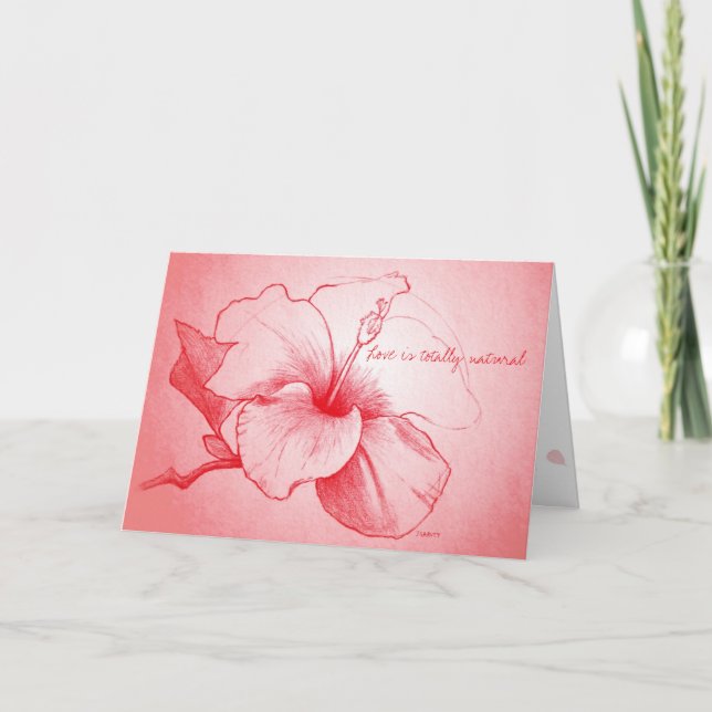 Hibiscus Totally Natural Holiday Card (Front)