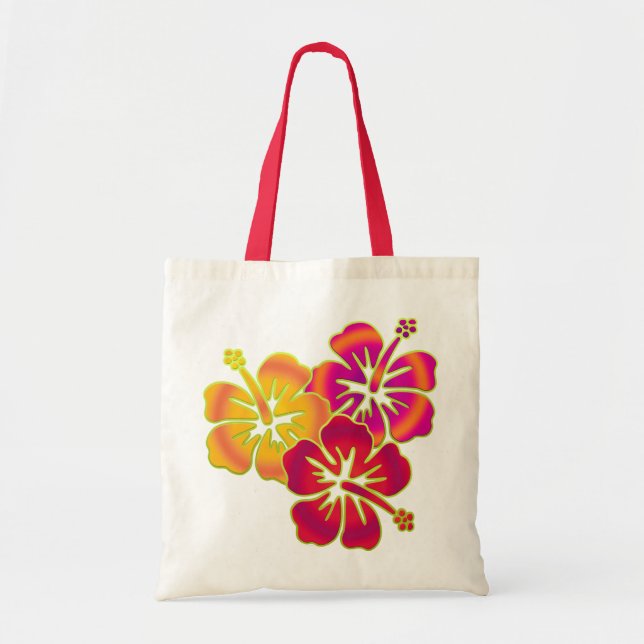 hibiscus trio tote bag (Front)