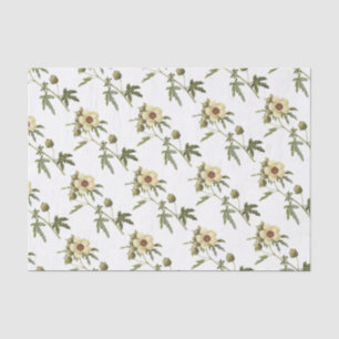 Hibiscus trionum Flower Pattern Tissue Paper
