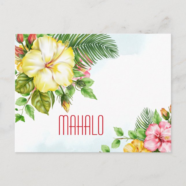 Hibiscus Tropical Aloha Postcard (Front)