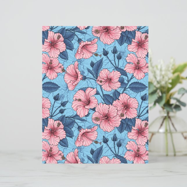 Hibiscus Tropical Floral Pattern (Standing Front)