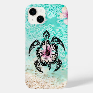 Hibiscus Turtle Case-Mate iPhone 14 Case