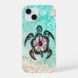 Hibiscus Turtle iPhone 15 Case