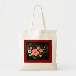 Hibiscus Vector Flower Floral Budget Tote Bags