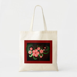 Hibiscus Vector Flower Floral Budget Tote Bags
