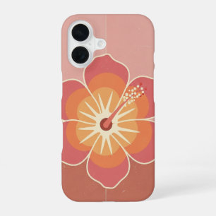 Hibiscus Vintage Minimal iPhone 16 Case