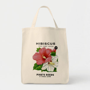 Hibiscus Vintage Seed Packet Tote Bag