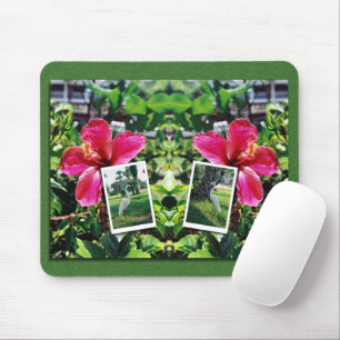 Hibiscus with Egrets Mouse Pad