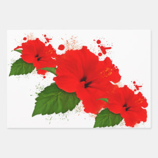 Hibiscus wrapping Papper Paper Sheet