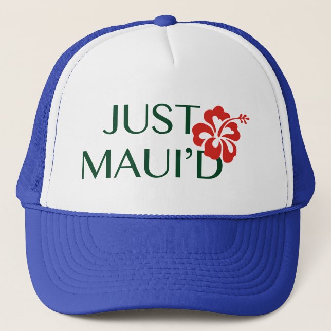 HibiscusJustMauid Trucker Hat (Front)