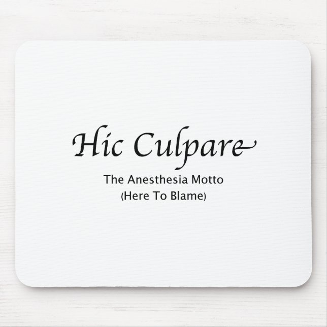 Hic Culpare -- Explained Mouse Pad (Front)