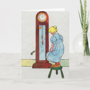 Hickory, Dickory, Dock Mother Goose Nursery Rhyme Card