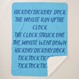 Hickory Dickory Dock Sherpa Blanket