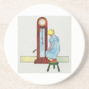 Hickory, dickory, dock! The mouse ran up the clock Coaster