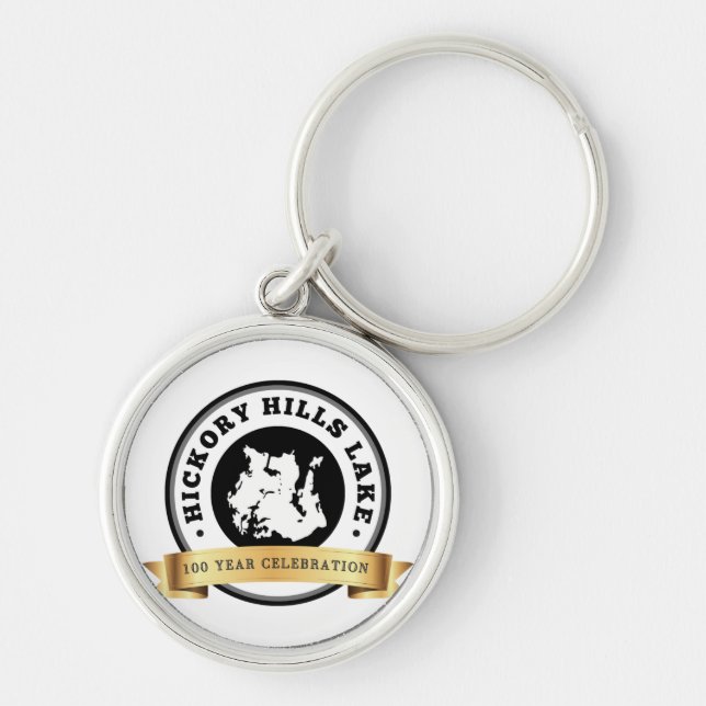 Hickory Hills Lake 100 Year Celebration Keychain (Front)