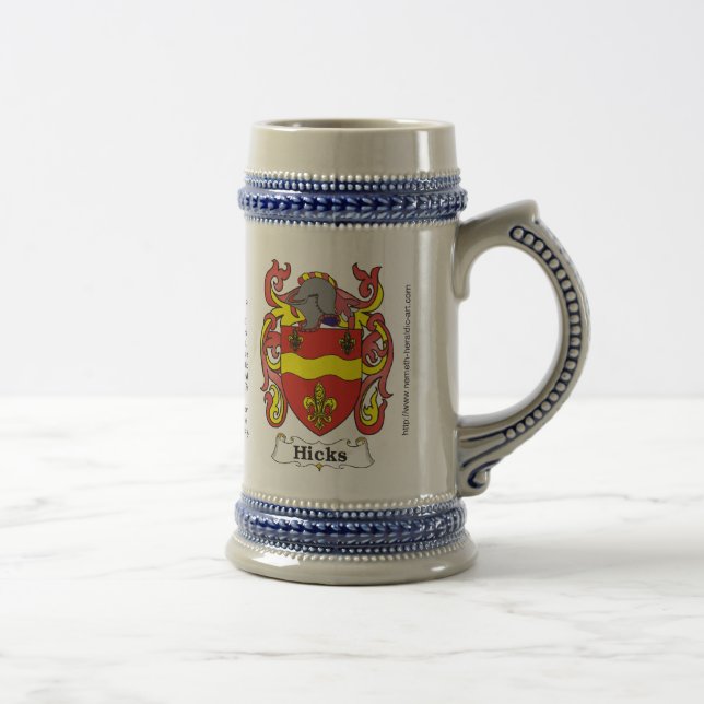 Hicks Family Crest stein (Right)
