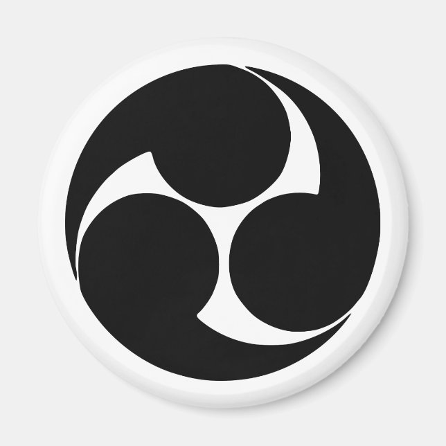 Hidari mitsudomoe, Japan Magnet (Front)