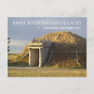 Hidatsa Earthlodge, Knife River Indian Villages Po Postcard