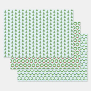 Hidden Animals Wrapping Paper Flat Sheet Set of 3