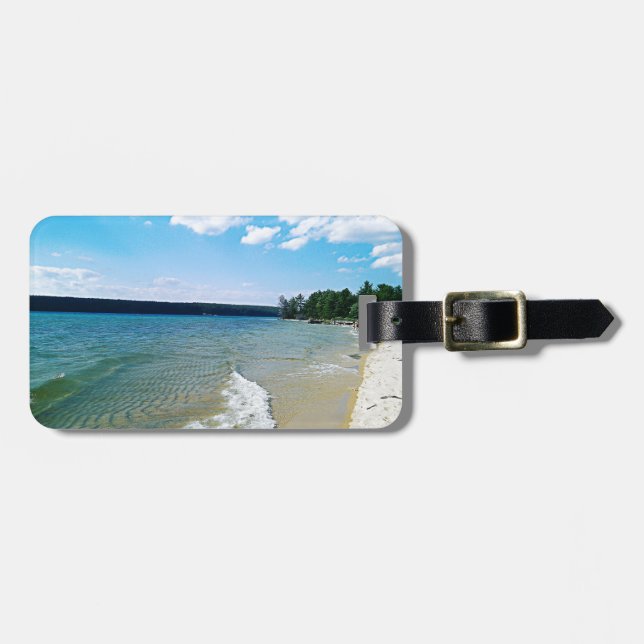Hidden beach luggage tag (Front Horizontal)