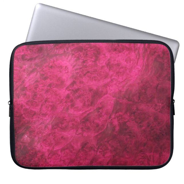 Hidden Canines/Ruby Walnut Burl Laptop Sleeve (Front)
