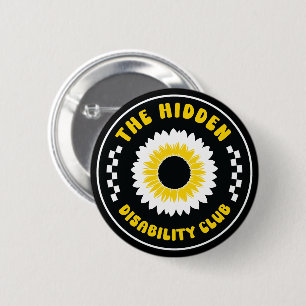 hidden disability awareness 6 cm round badge