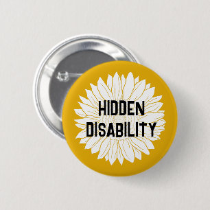 hidden disability awareness 6 cm round badge