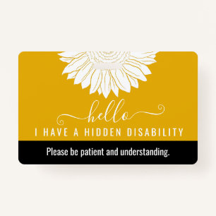 hidden disability awareness ID badge