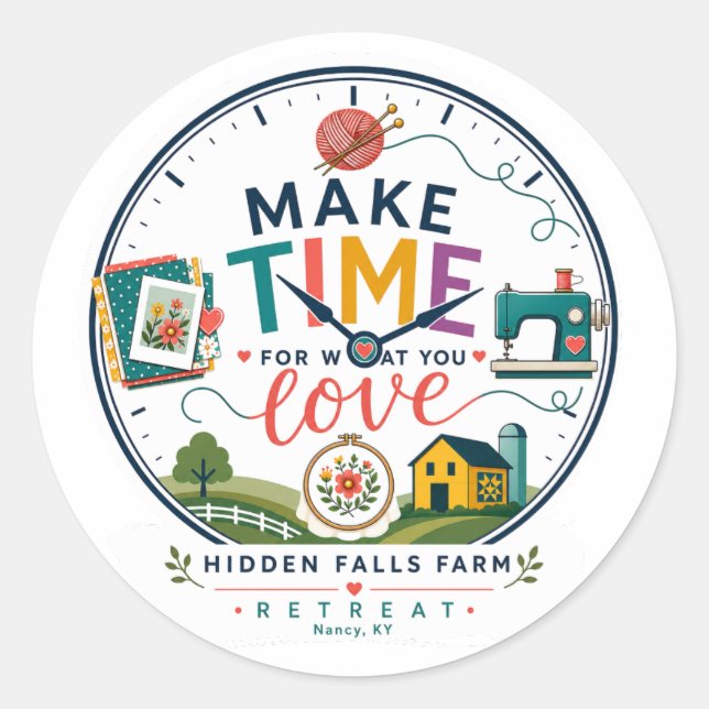 Hidden Falls Farm Sticker (Front)