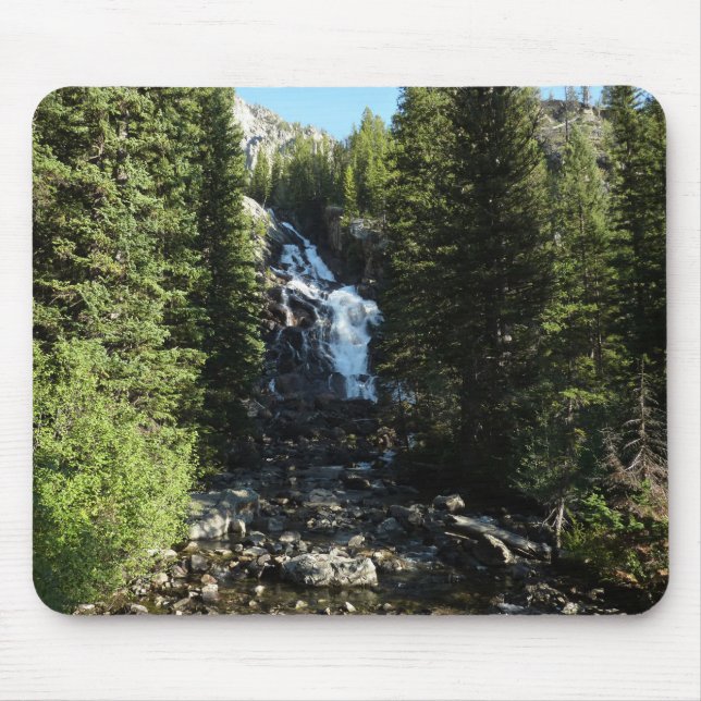 Hidden Falls in Grand Teton National Park Mouse Pad (Front)