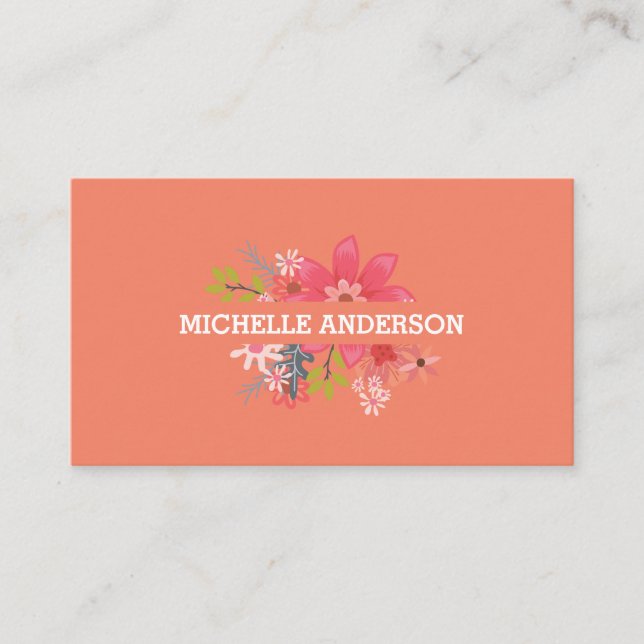 Hidden Flowers | Florist Business Card (Front)
