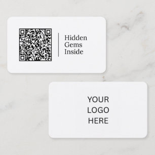 Hidden Gems Inside   Customisable QR code & Logo  Business Card