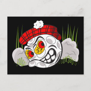 Hidden Golf Ball, Funny Sport Postcard
