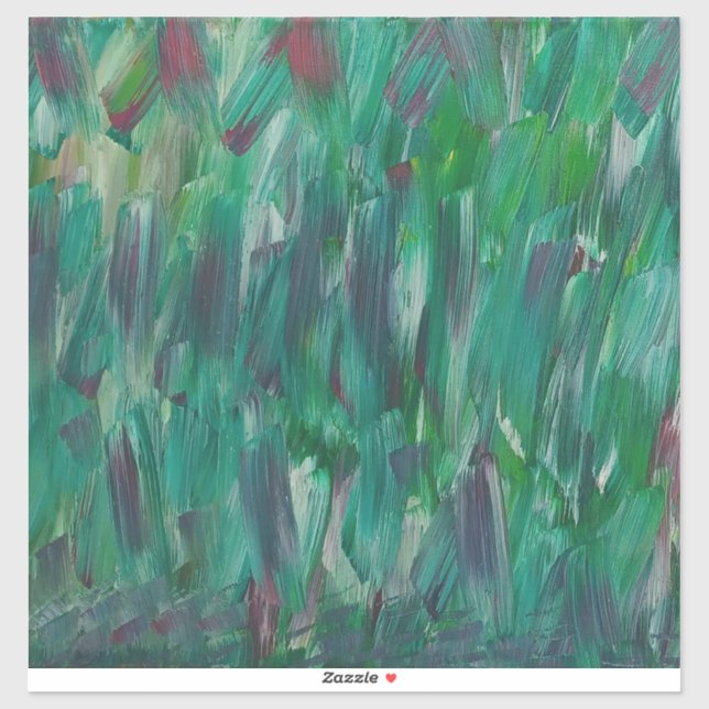 Hidden Green Red White Colorful Abstract Art (Sheet)