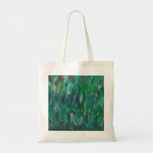 Hidden Green Red White Colorful Abstract Art Tote Bag