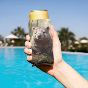 "Hidden in the Bush: An Aussie Wombat in the Wild" Seltzer Can Cooler