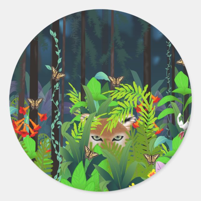 Hidden In The Foliage Classic Round Sticker (Front)