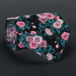 Hidden in the roses 2 tie<br><div class="desc">Rose flowers, mice and snakes hand- painted in Ps and Illustrator, seamless pattern</div>
