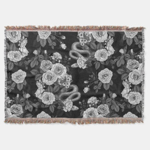 Hidden in the roses 3 throw blanket