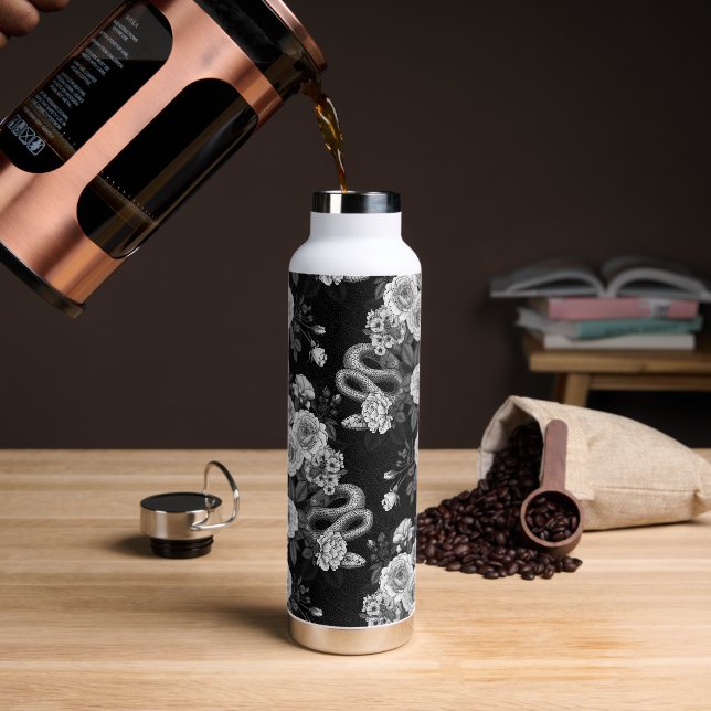 Hidden in the roses 3 water bottle (Coffee)