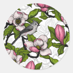 Hidden in the roses classic round sticker