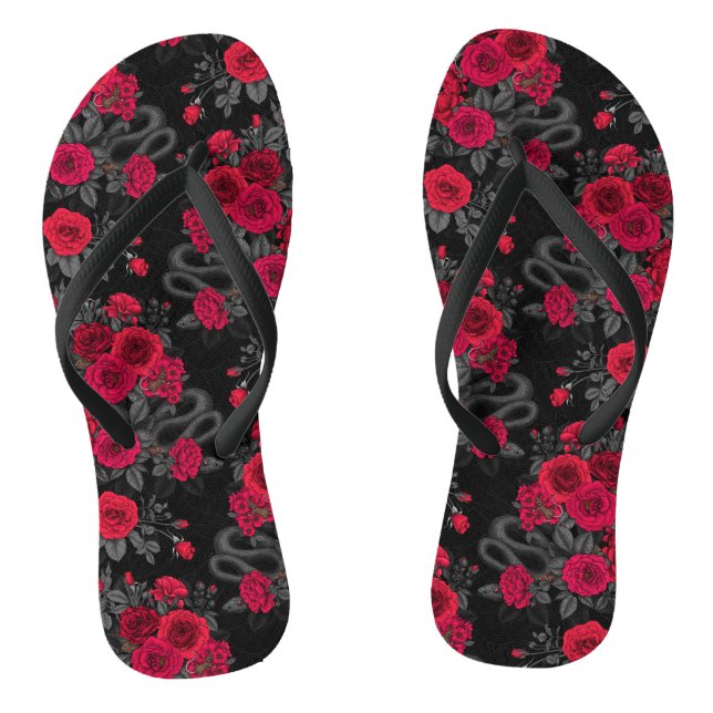 Hidden in the roses jandals (Footbed)