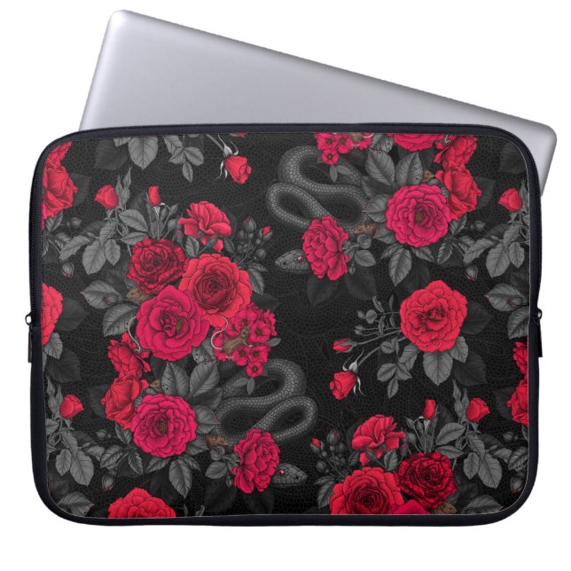 Hidden in the roses laptop sleeve (Front)