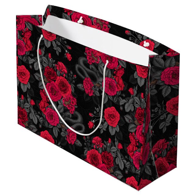 Hidden in the roses large gift bag (Back Angled)
