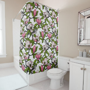 Hidden in the roses shower curtain